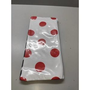 Vinyl Small White with Red Polka Dots and Black Geometric Shape Bag Size 4 x 9